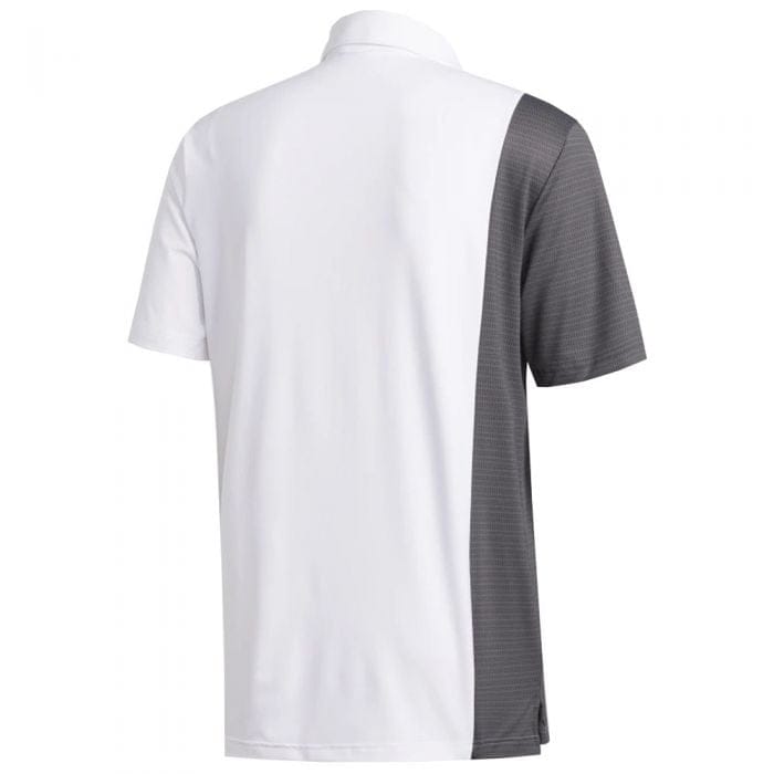 adidas Ultimate365 Blocked Print Polo Shirt - White/Grey Six/Collegiate Navy