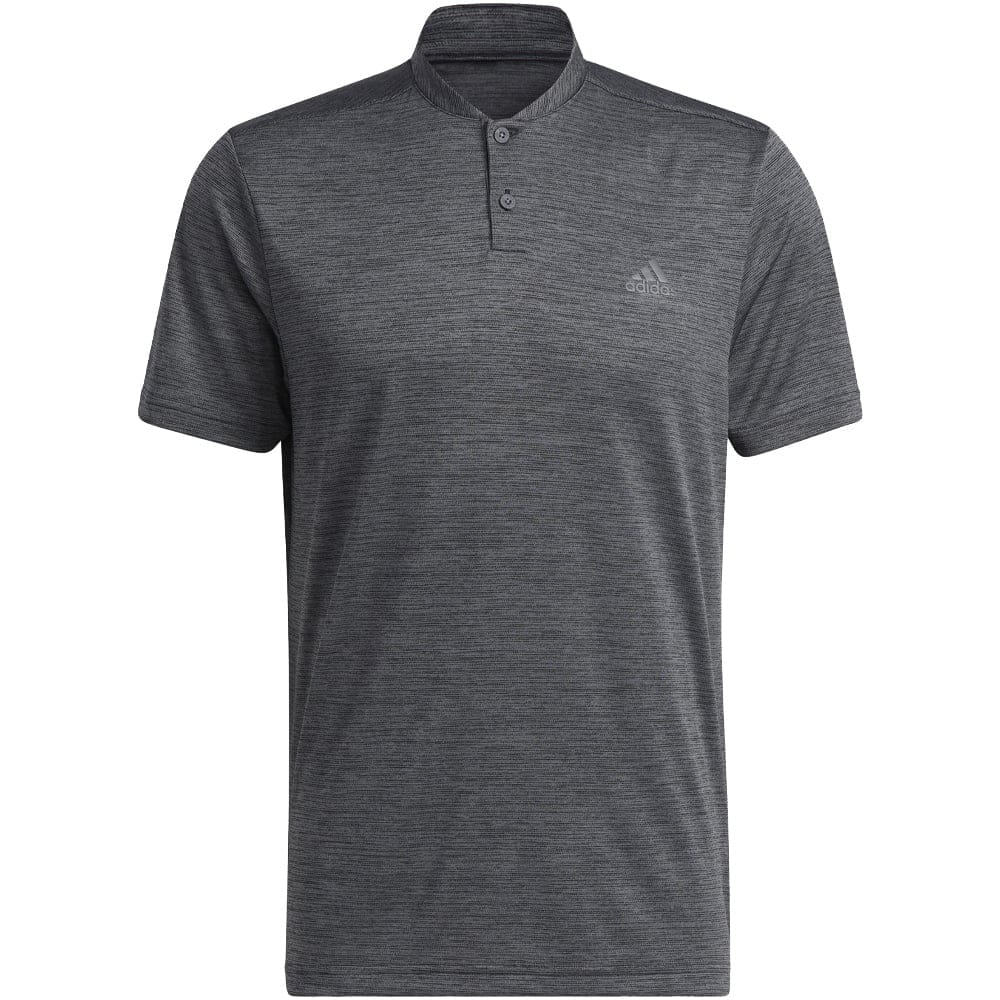 adidas Texture Stripe Polo Shirt - Black/Grey Five
