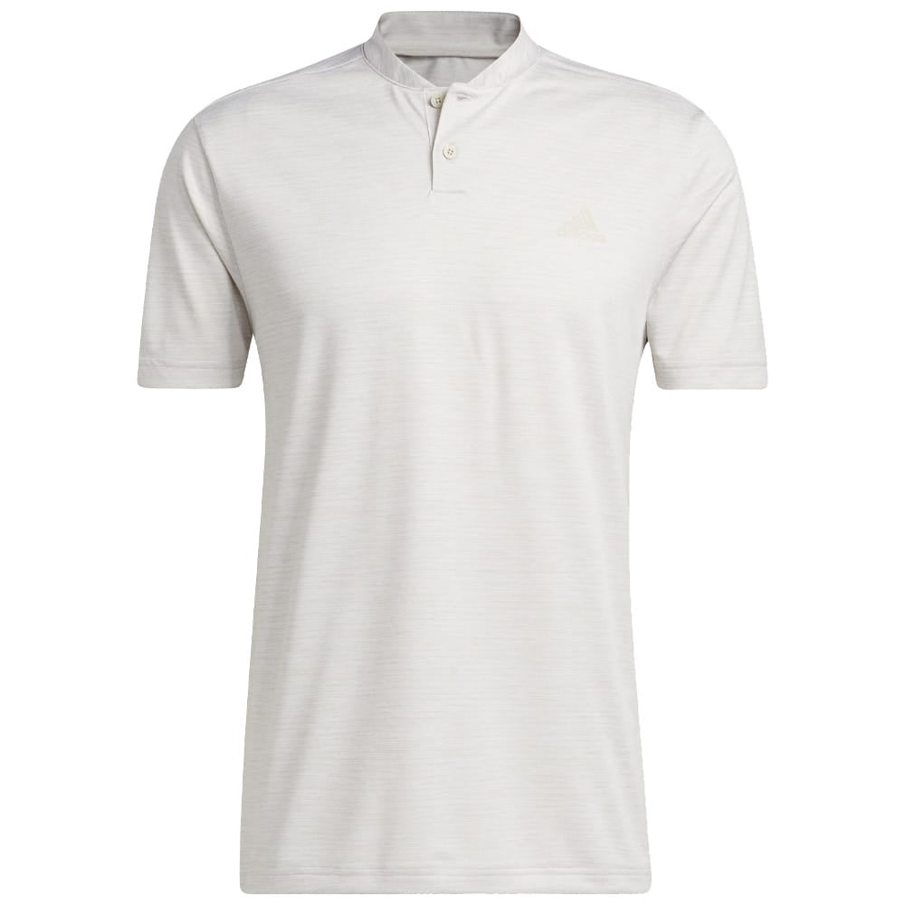 adidas Texture Stripe Polo Shirt - Clear Brown/White