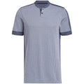 adidas Tour Textured Primeknit Polo Shirt - White/Collegiate Navy