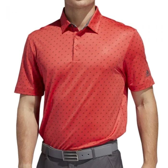 adidas Ultimate365 Badge Of Sport Polo Shirt - Coral/Grey Five