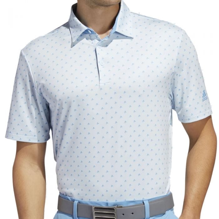 adidas Ultimate365 Badge Of Sport Polo Shirt - Sky Tint/Light Blue