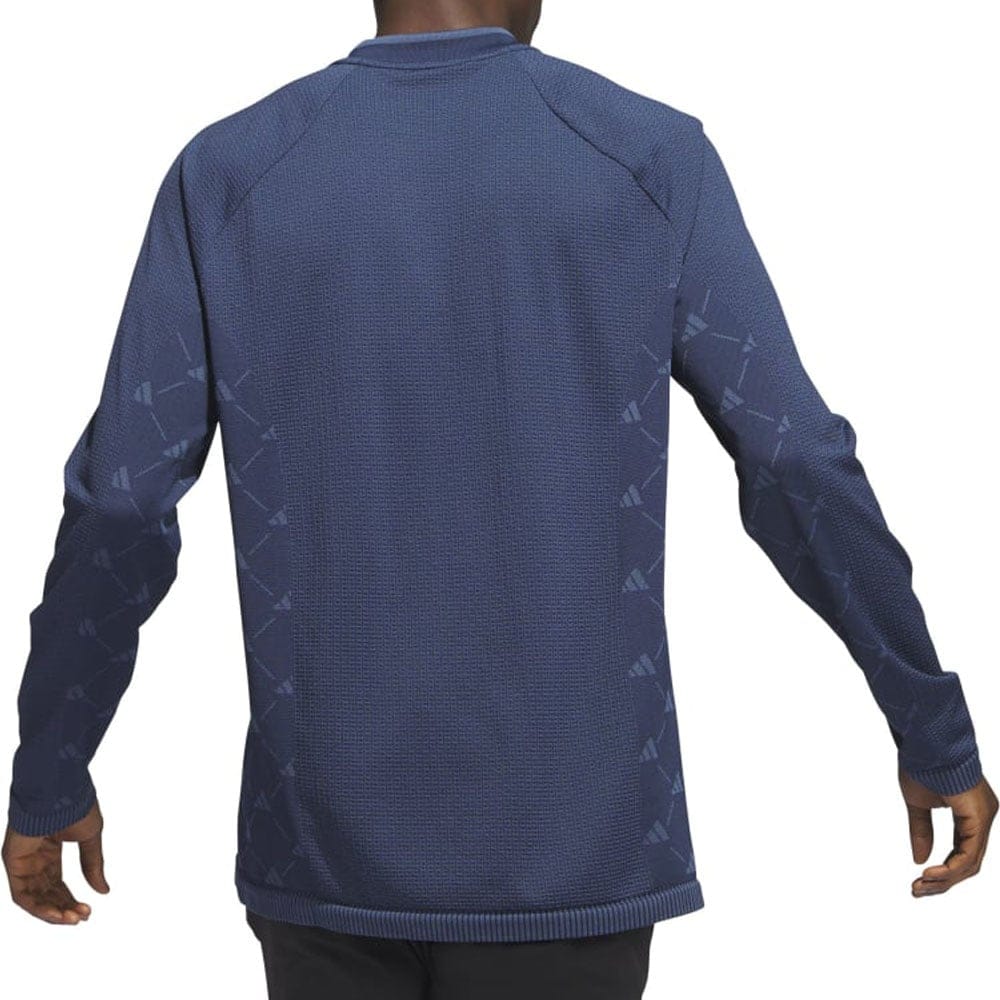 adidas Ultimate365 Tour Primeknit Long Sleeve Polo Shirt - Collegiate Navy