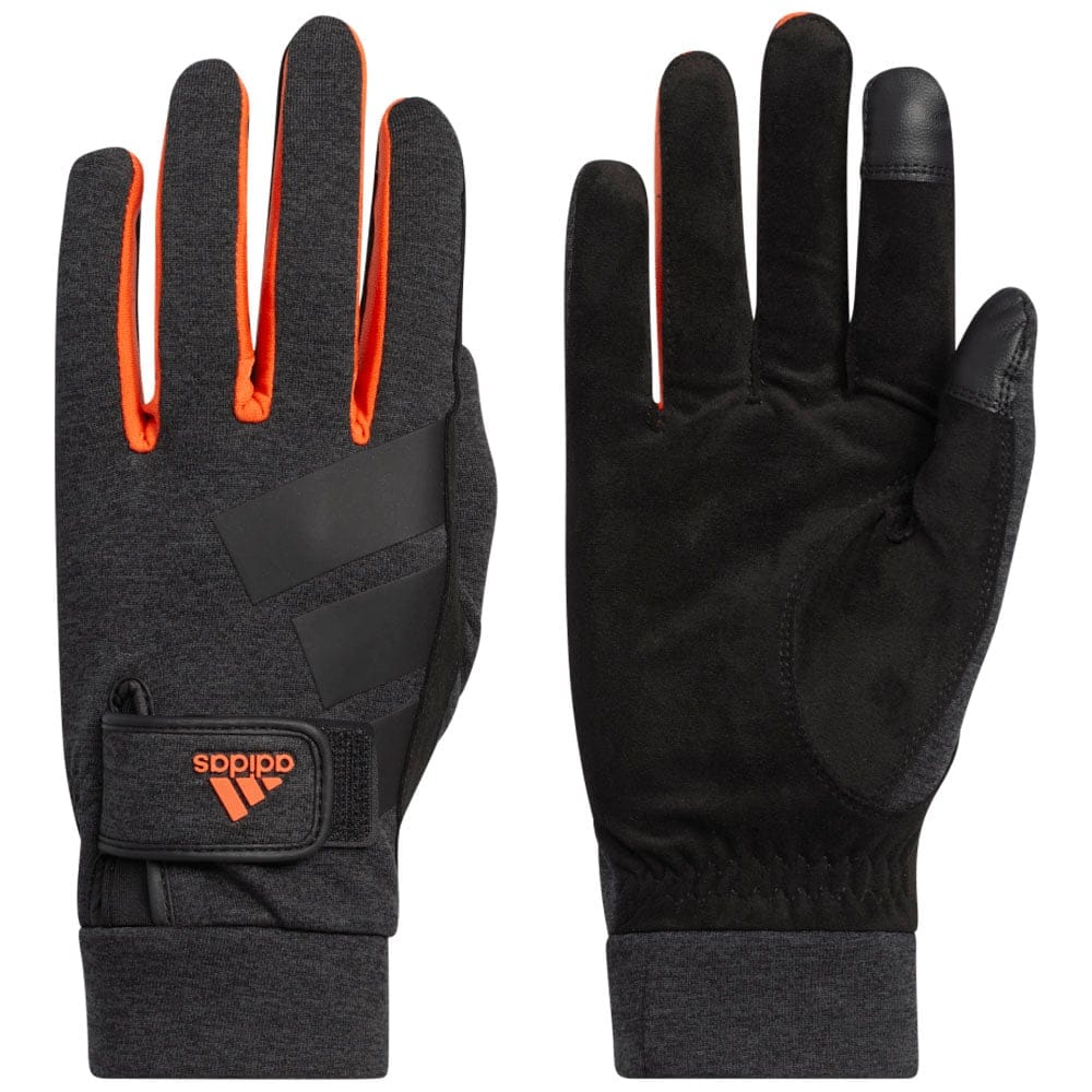 adidas Versatile Warm Glove Pair - Dark Grey Heather/Orange