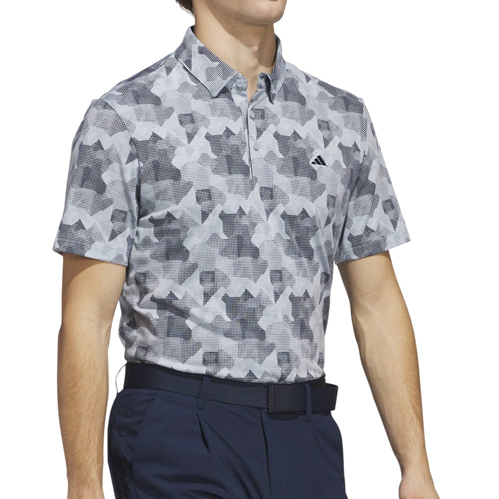 adidas Go-To Printed Polo Shirt - Wonder Blue/Collegiate Navy
