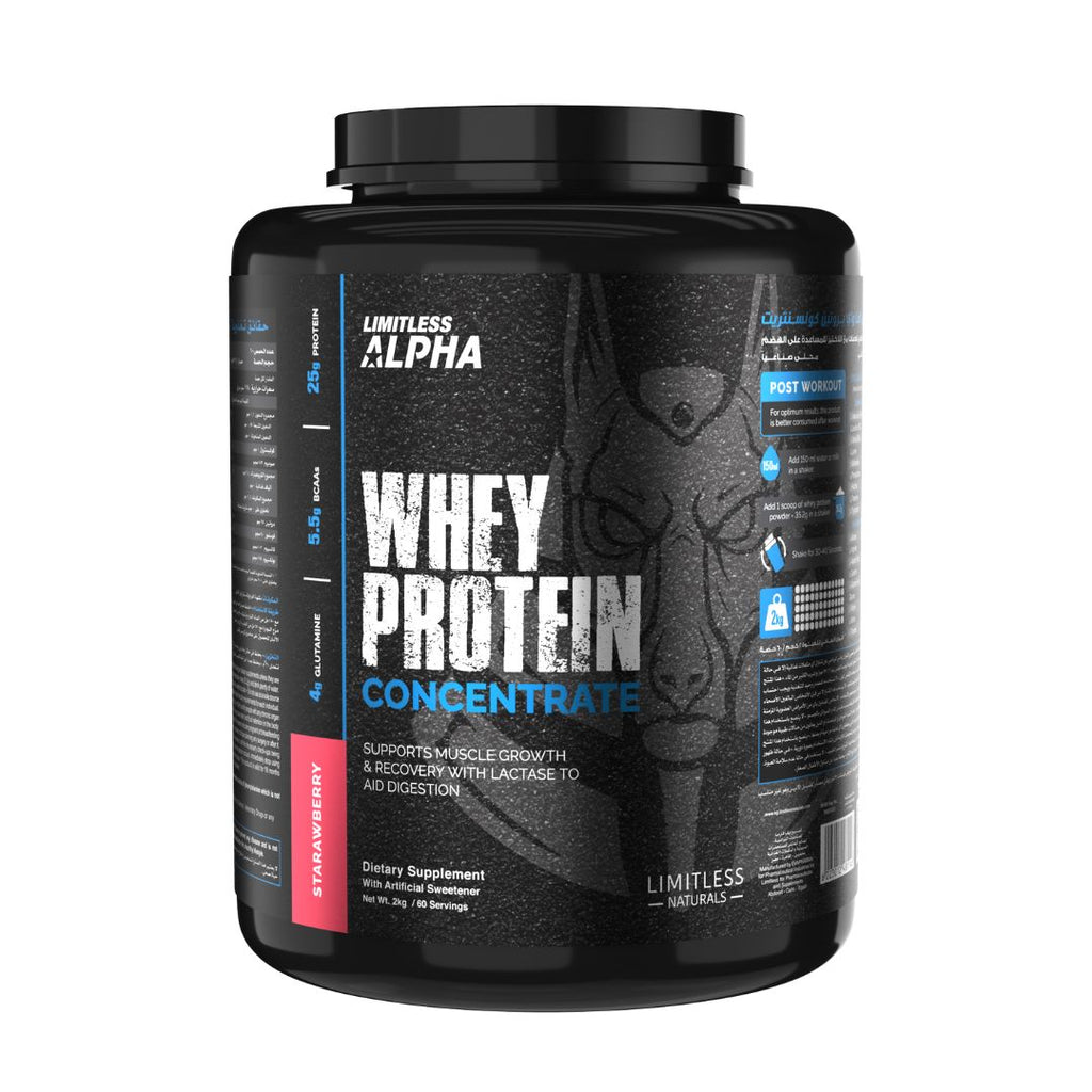 Limitless Alpha whey Protein concentrate 60 servings Strawberry