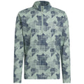 adidas Go-To Printed 1/4 Zip Pullover - Silver Green