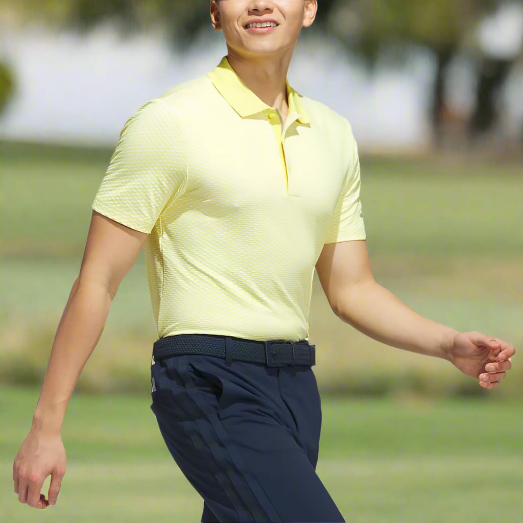 adidas Beyond The Course Textured Polo Shirt - Pure Sulfur