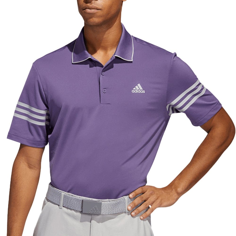 adidas Ultimate365 Blocked Polo Shirt - Purple/Grey Two