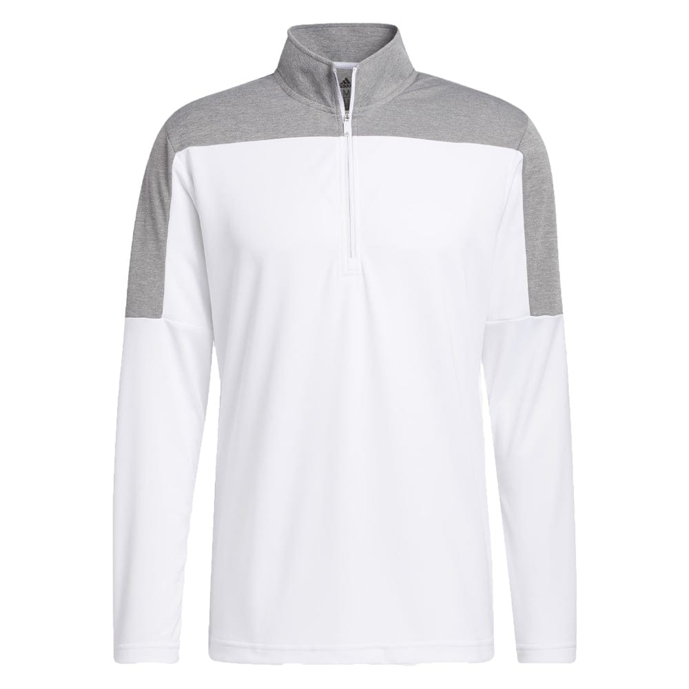adidas UPF Lightweight 1/4 Zip Midlayer- White