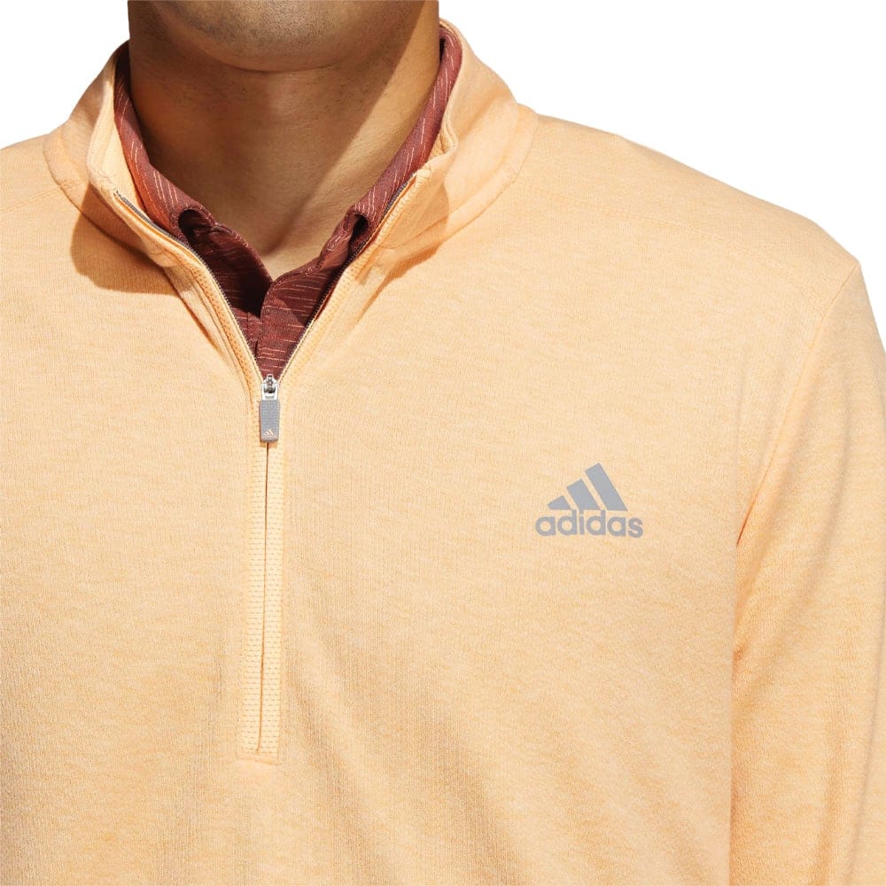 adidas 3-Stripe 1/4 Zip Sweater - Acid Orange