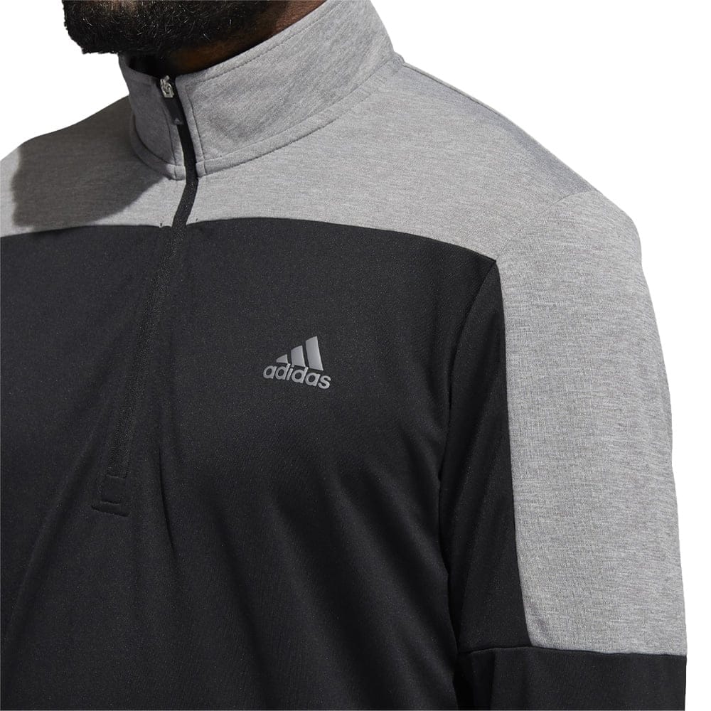 adidas UPF Lightweight 1/4 Zip Midlayer- Black