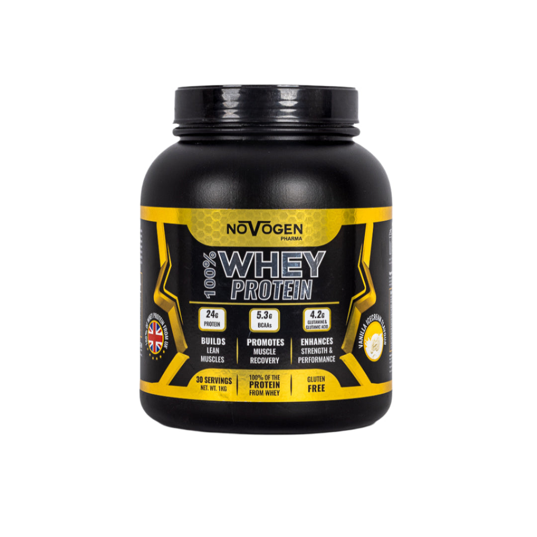 100% Whey Protein 1 KG- 30 Servings- Ice Cream Vanilla
