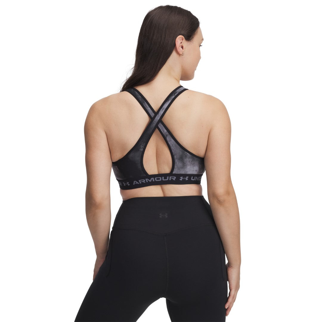 Mid Crossback Printed Sports Bra