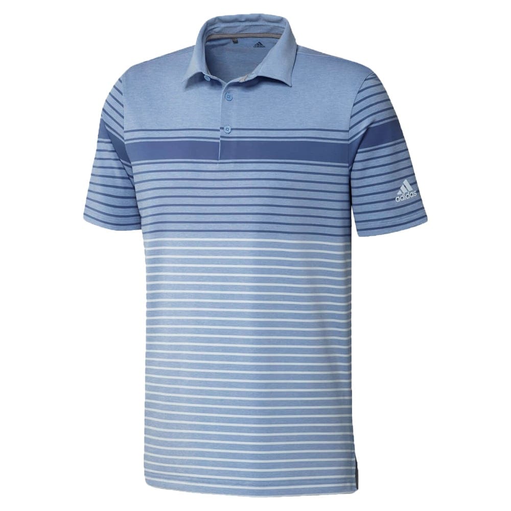 adidas Ultimate365 Engineered Heathered Polo Shirt - Trace Royal/Sky Tint/Light Blue