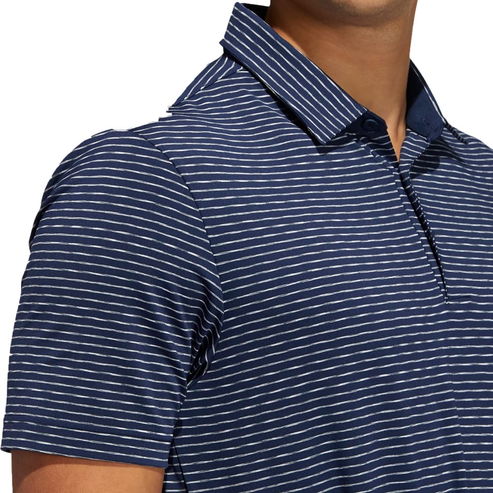 adidas Ultimate365 Space Dye Striped Polo Shirt - Collegiate Navy/White/Legacy Blue